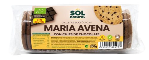 Galetes Maria d'Avena Sense Gluten amb Xips de Xocolata BIO