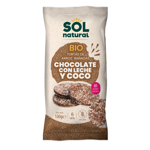Coques d'Arròs amb Xocolata i Coco BIO