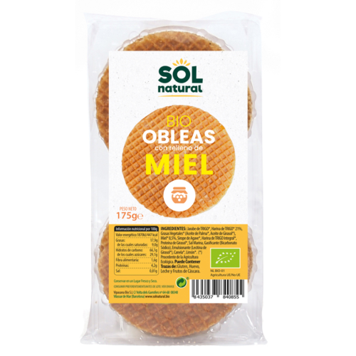 Obleas amb Mel BIO Sol Natural
