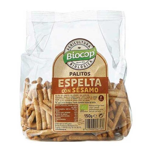 BASTONETS D’ESPELTA AMB SÈSAM BIOCOP 150 G