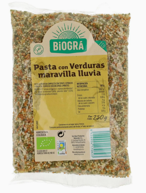 Pasta Maravilla Pluja amb Verdures BIO