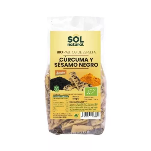 Palitos de Cúrcuma i Sèsam Negre BIO Sol Natural